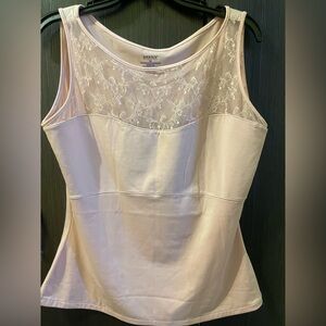 SPANX Light Pink Sleeveless Top with Floral Lace